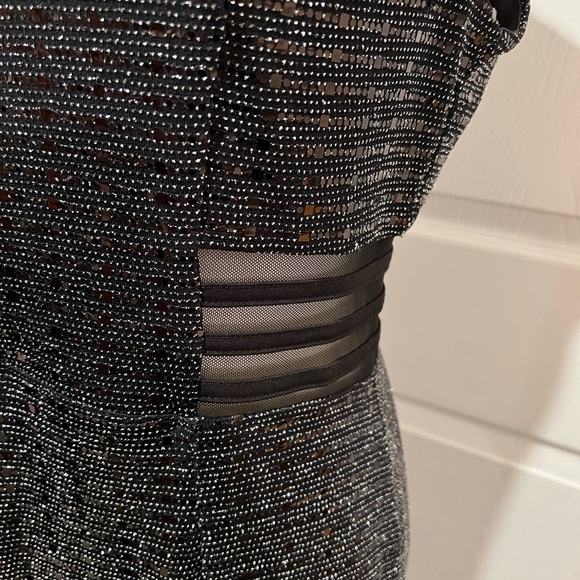 Enfocus Studio evening dress size 12, worn once,EUC, shimmery sequins with split - Picture 8 of 14